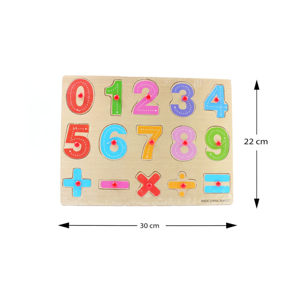 3D Wooden Number Learning Board – Educational Montessori Puzzle Toy for Kids