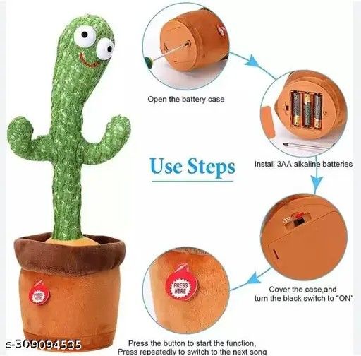 Dancing Cactus Toy for Kids Talking Singing Children Baby Plush Toys Voice Recording Repeats