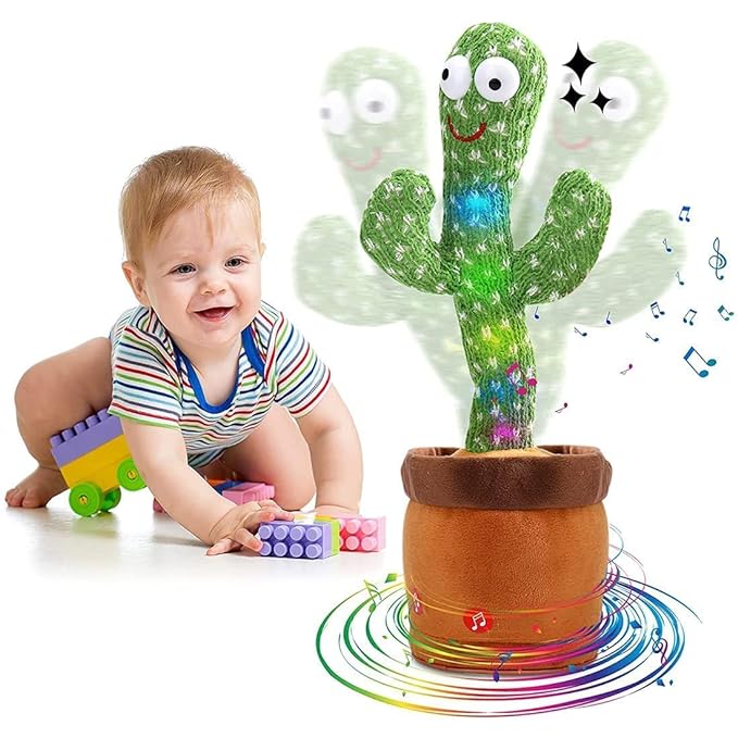 Dancing Cactus Toy for Kids Talking Singing Children Baby Plush Toys Voice Recording Repeats