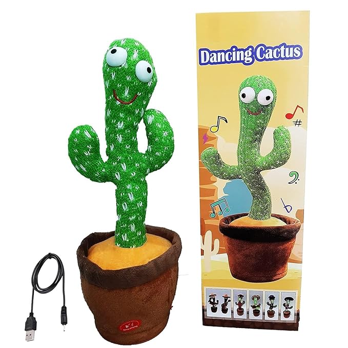 Dancing Cactus Toy for Kids Talking Singing Children Baby Plush Toys Voice Recording Repeats