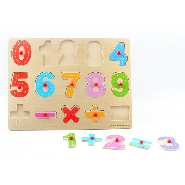 3D Wooden Number Learning Board – Educational Montessori Puzzle Toy for Kids