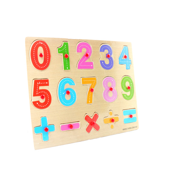 3D Wooden Number Learning Board – Educational Montessori Puzzle Toy for Kids